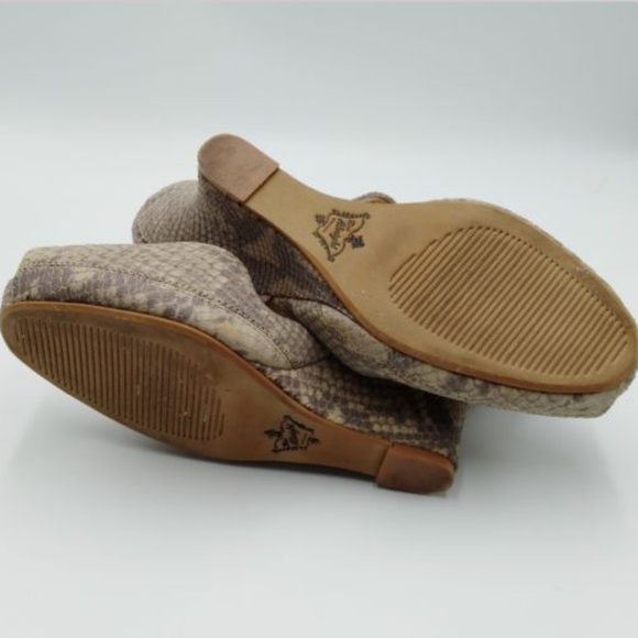 Anthropologie Miss Albright Size 10 Wedge Peep Toe - Picture 3 of 6